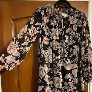 Loft XSP floral dress with tie closure